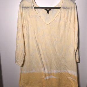 🦄 Soma Intimates yellow semi sheer butterfly  L